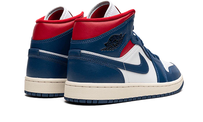 Jordan 1 Mid French Blue Gym Red (Women's)