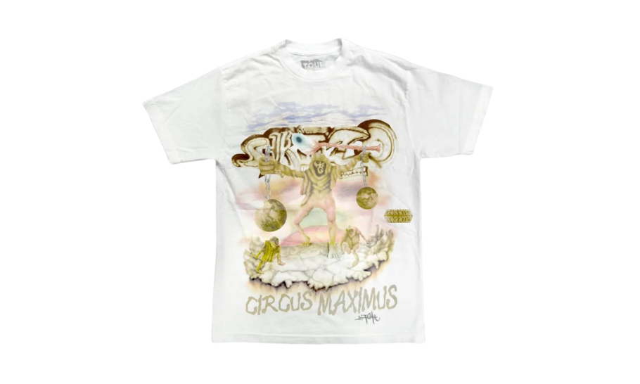 Travis Scott Utopia Tour Skitzo Circus Maximus Tee White