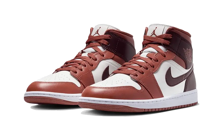 Jordan 1 Mid Dusty Peach Night Maroon (Women's)