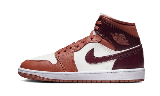 Jordan 1 Mid Dusty Peach Night Maroon (Women's)